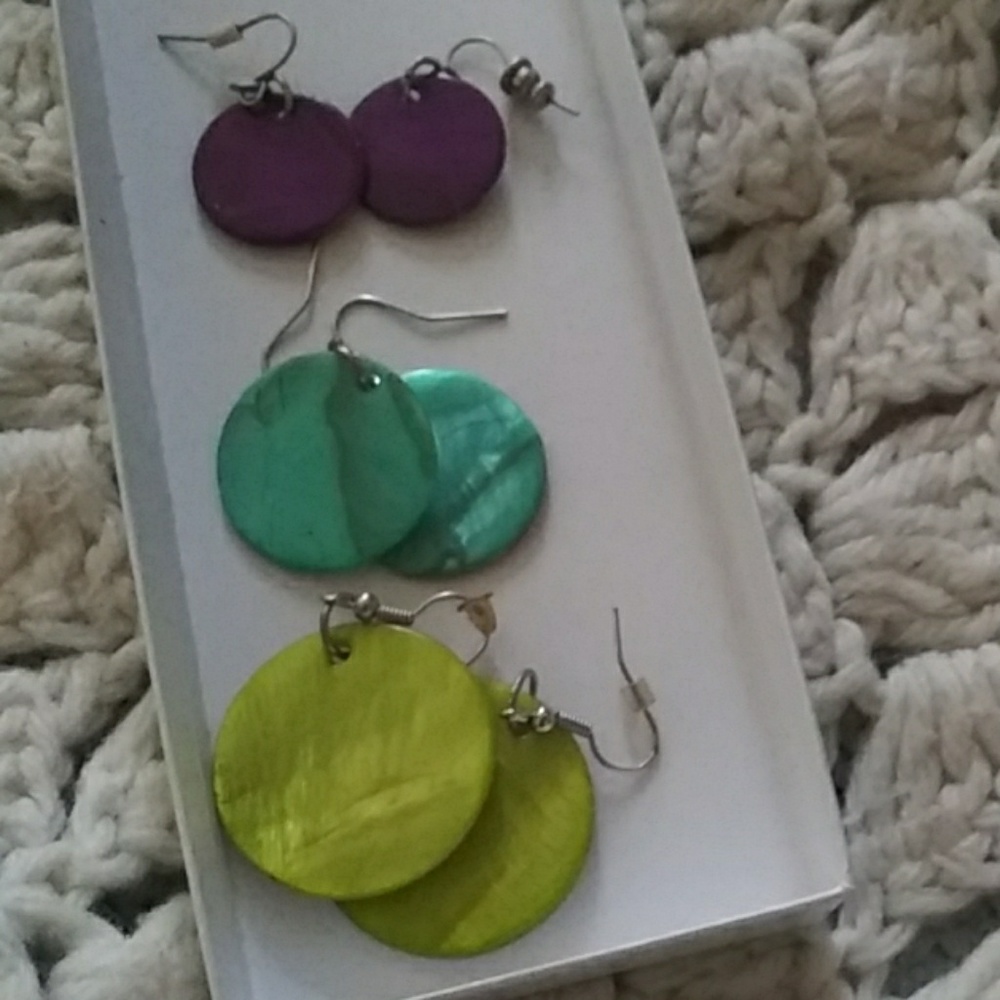 Set of three earrings
